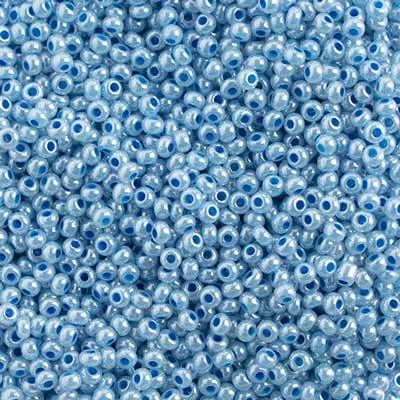 10-01433, Czech 22g Pearl Pale Dyed Blue