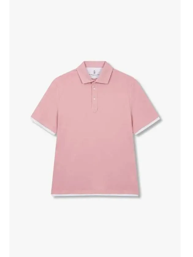 10 epoint men s easy layered pique shirt pink