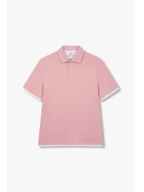 10 epoint men s easy layered pique shirt pink