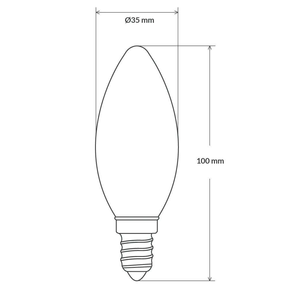 5.5W Candle LED Bulb E12 Clear in Warm White