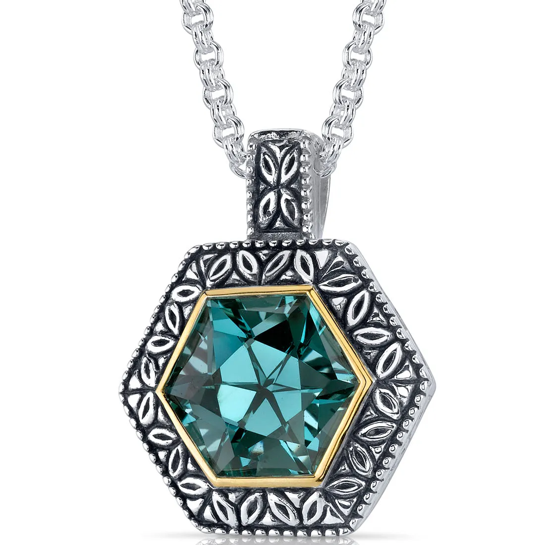 8.25 Carats Green Spinel Sterling Silver Pendant