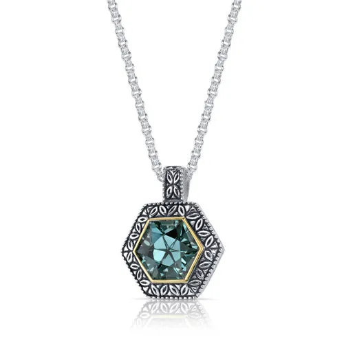 8.25 Carats Green Spinel Sterling Silver Pendant