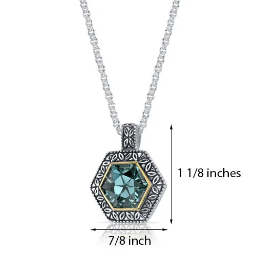 8.25 Carats Green Spinel Sterling Silver Pendant