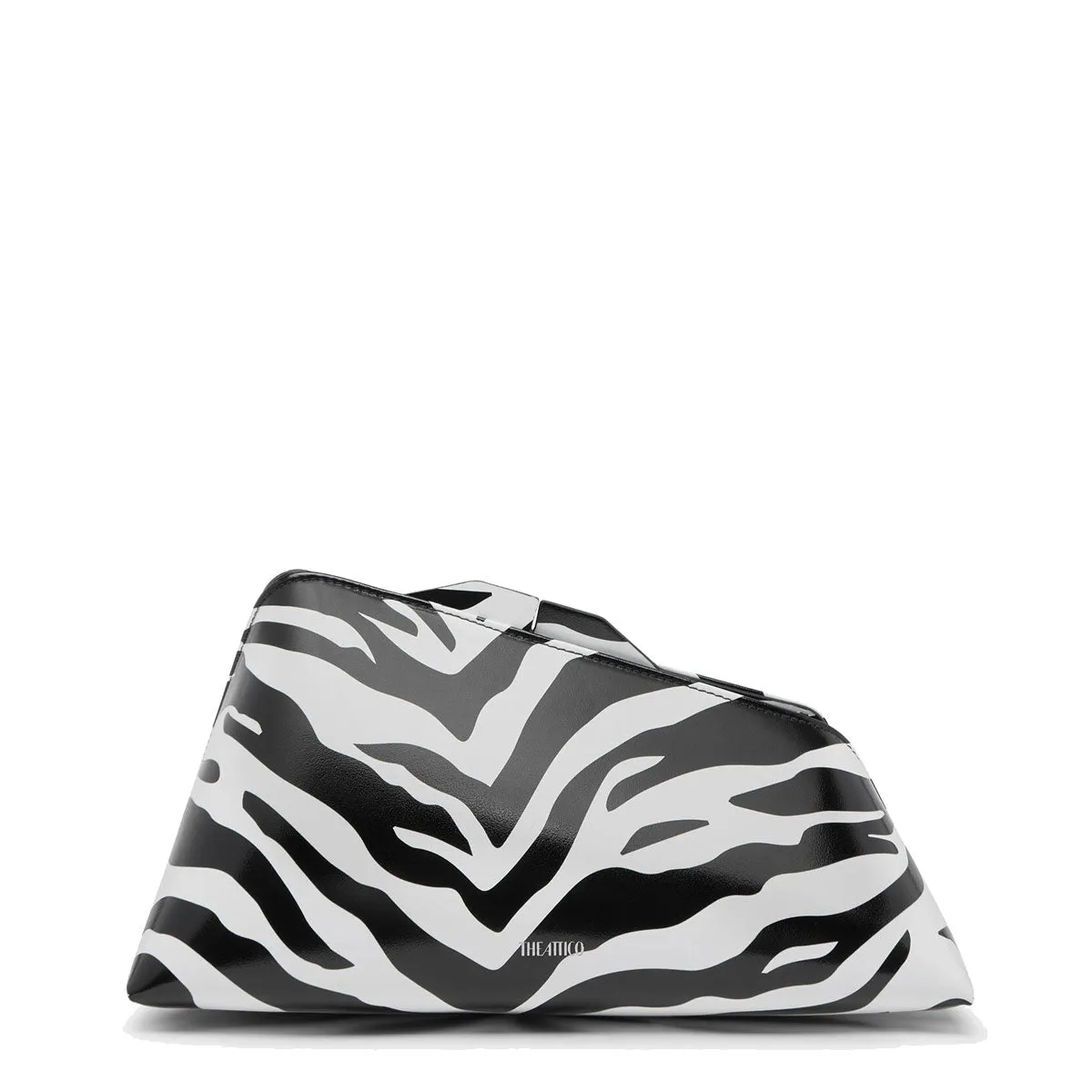 ''8.30PM'' Leather Oversized Clutch, Zebra