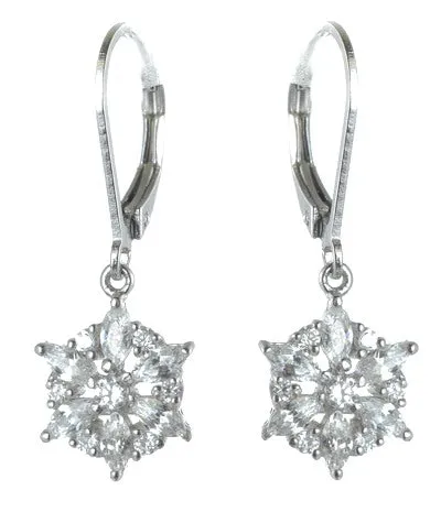 925 Silver CZ Drop Dangle Earring