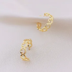 925 Silver Smiling Hoop Earring