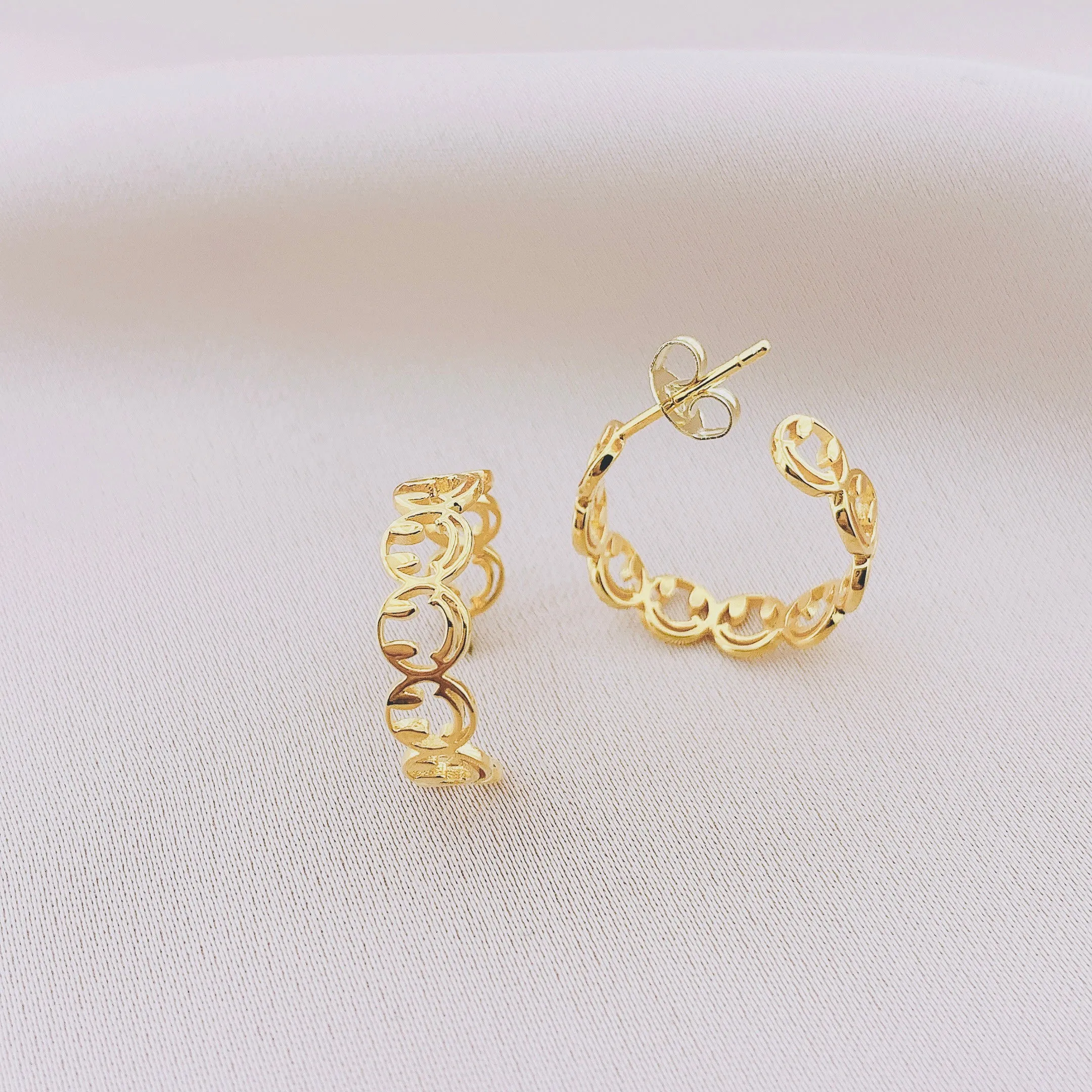 925 Silver Smiling Hoop Earring