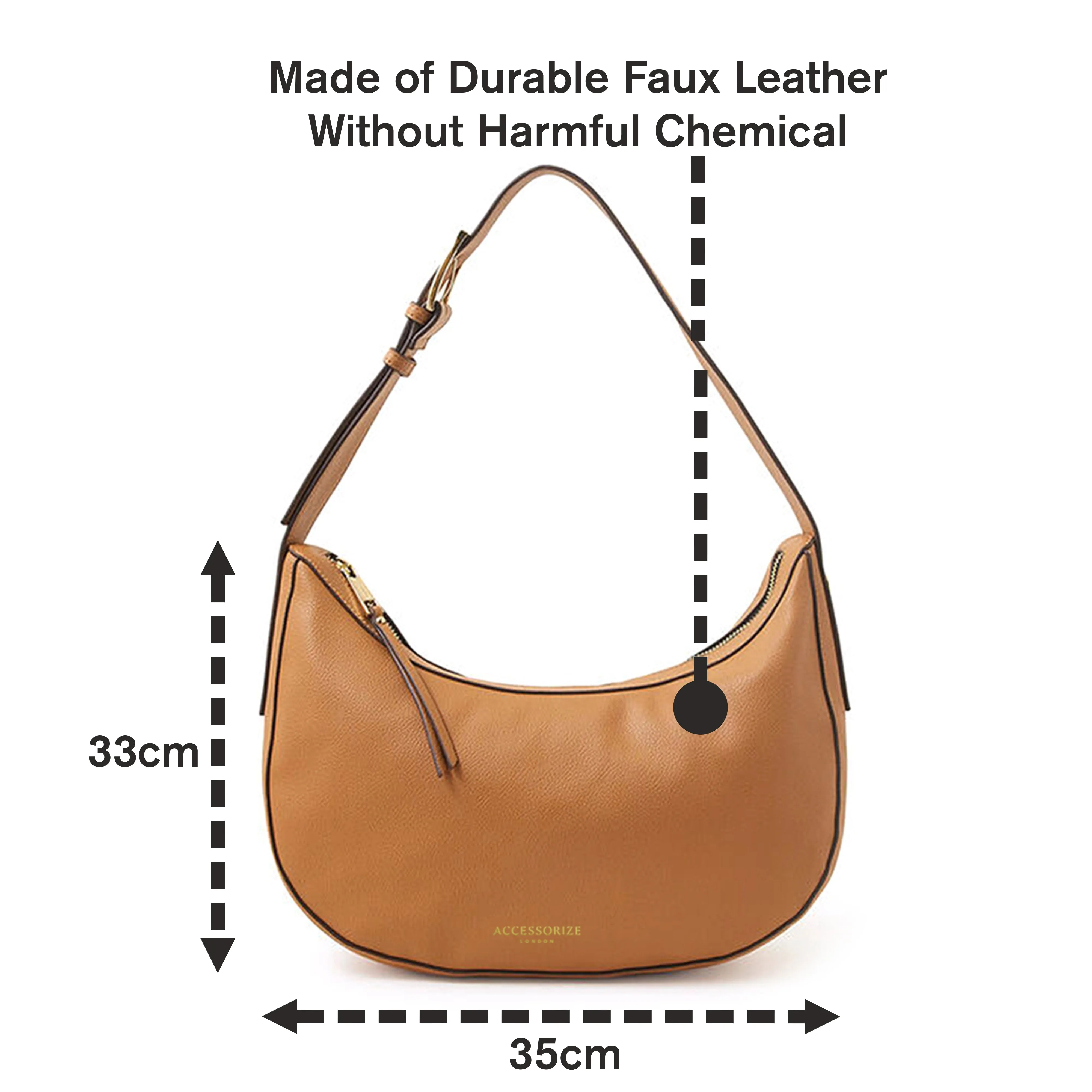 Accessorize London Tan Scoop Shoulder Bag