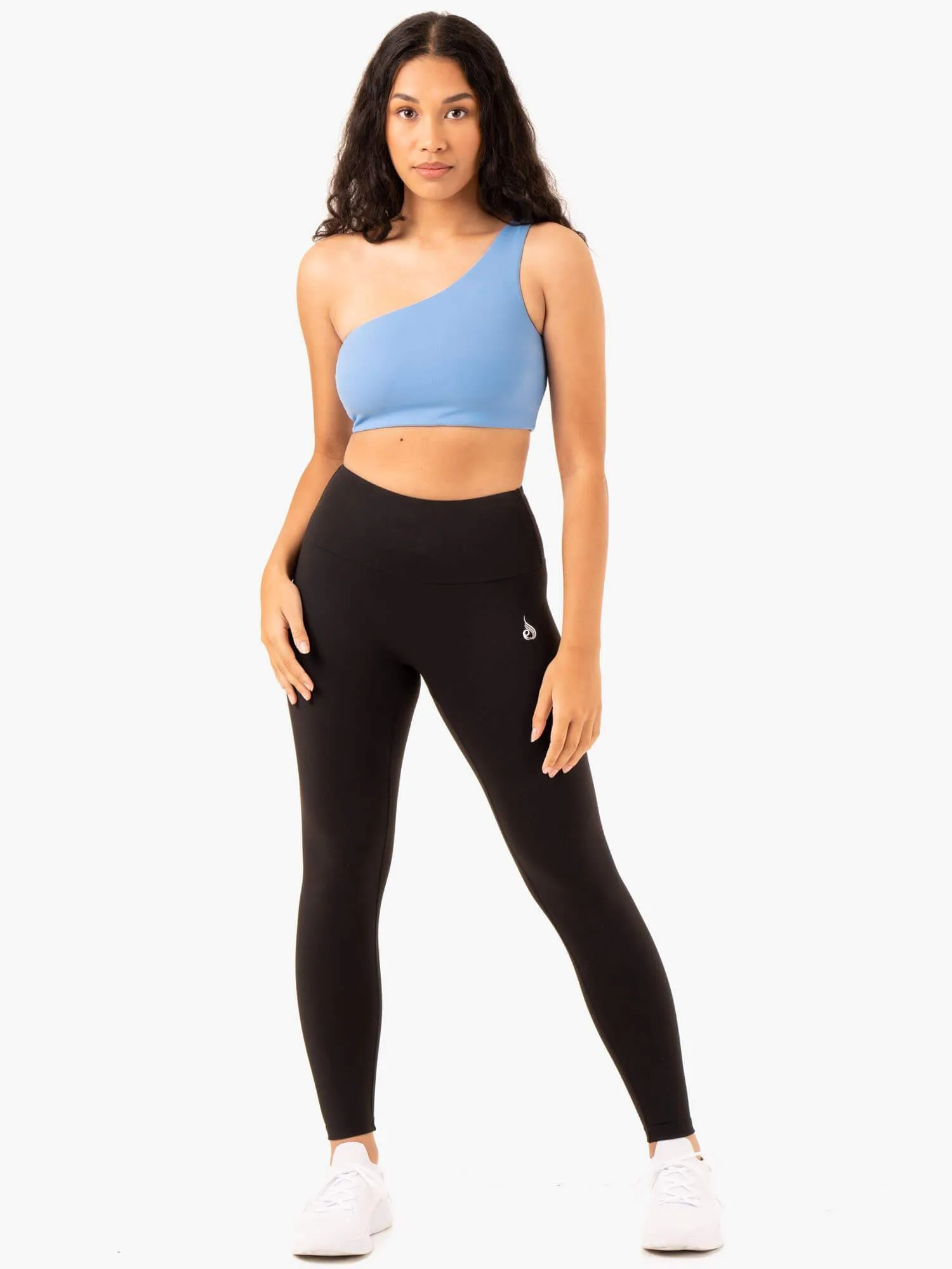 Adapt One Shoulder Sports Bra - Sky Blue