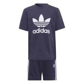 Adidas boy's t-shirt and shorts set HC9445 blue-white