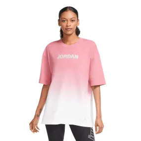 Air Jordan Womens Oversize Pink Short-Sleeve Tee