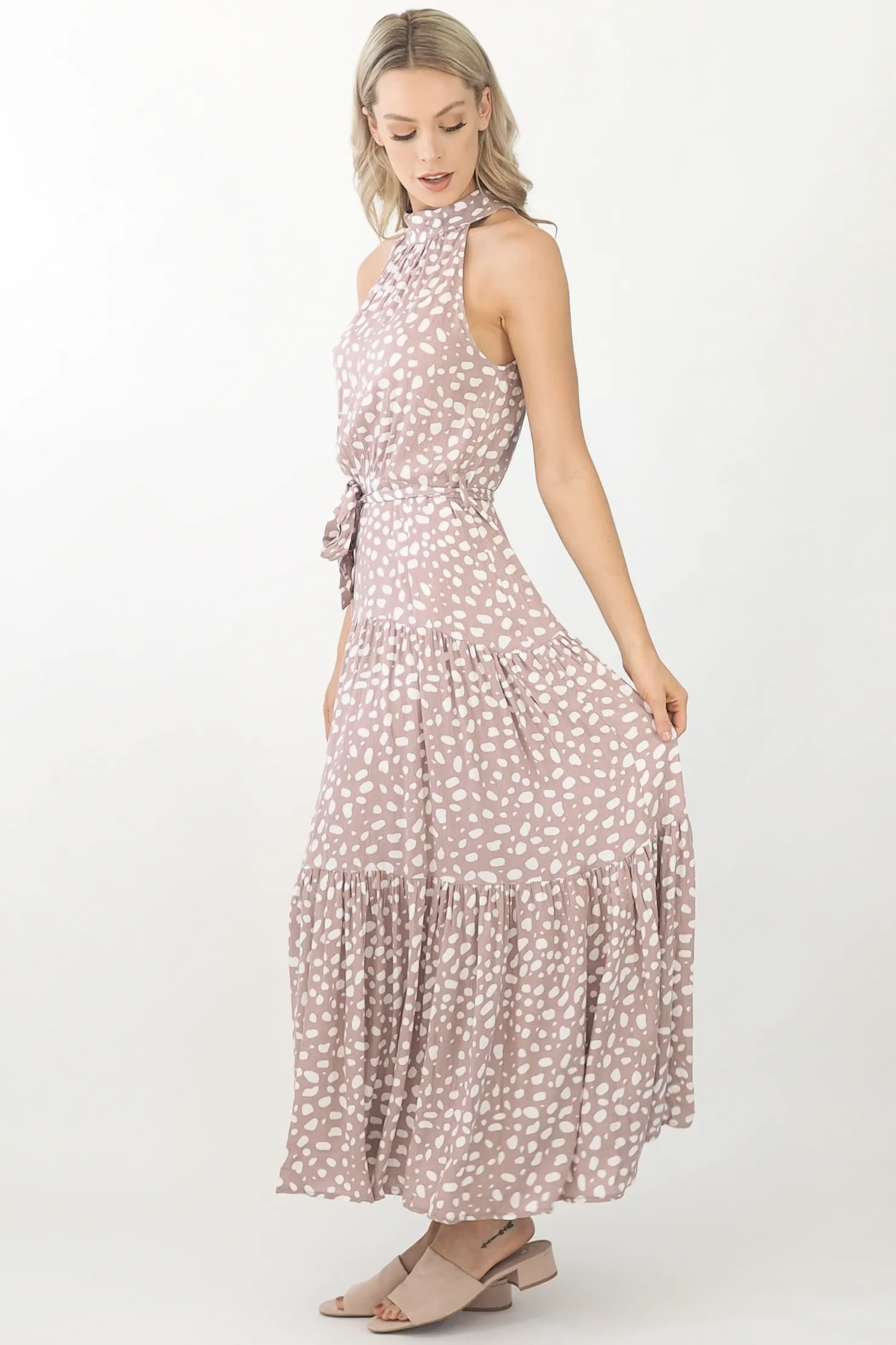 Amelia Maxi Dress- Dusty Pink