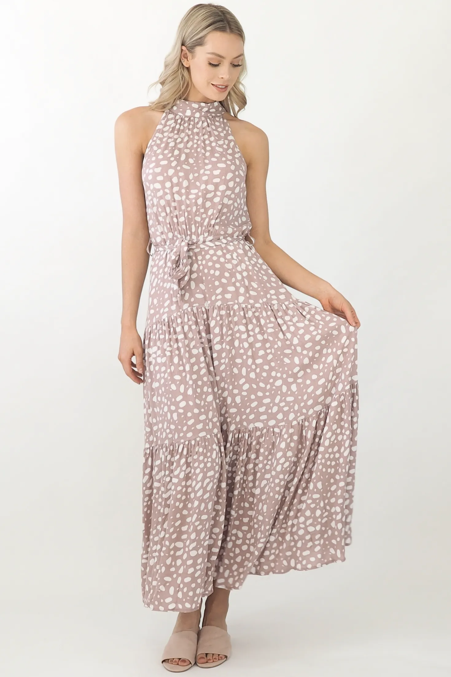 Amelia Maxi Dress- Dusty Pink