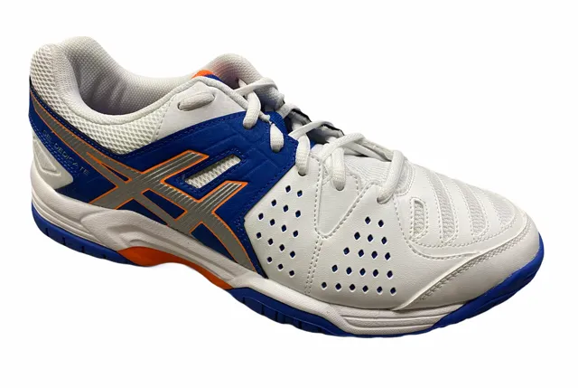 Asics men's tennis shoe Gel Dedicate 4 E507Y 4293 blue silver flash orange