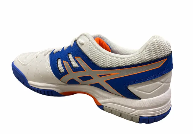 Asics men's tennis shoe Gel Dedicate 4 E507Y 4293 blue silver flash orange