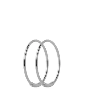 Basic Hoop 19, Silver (pair)