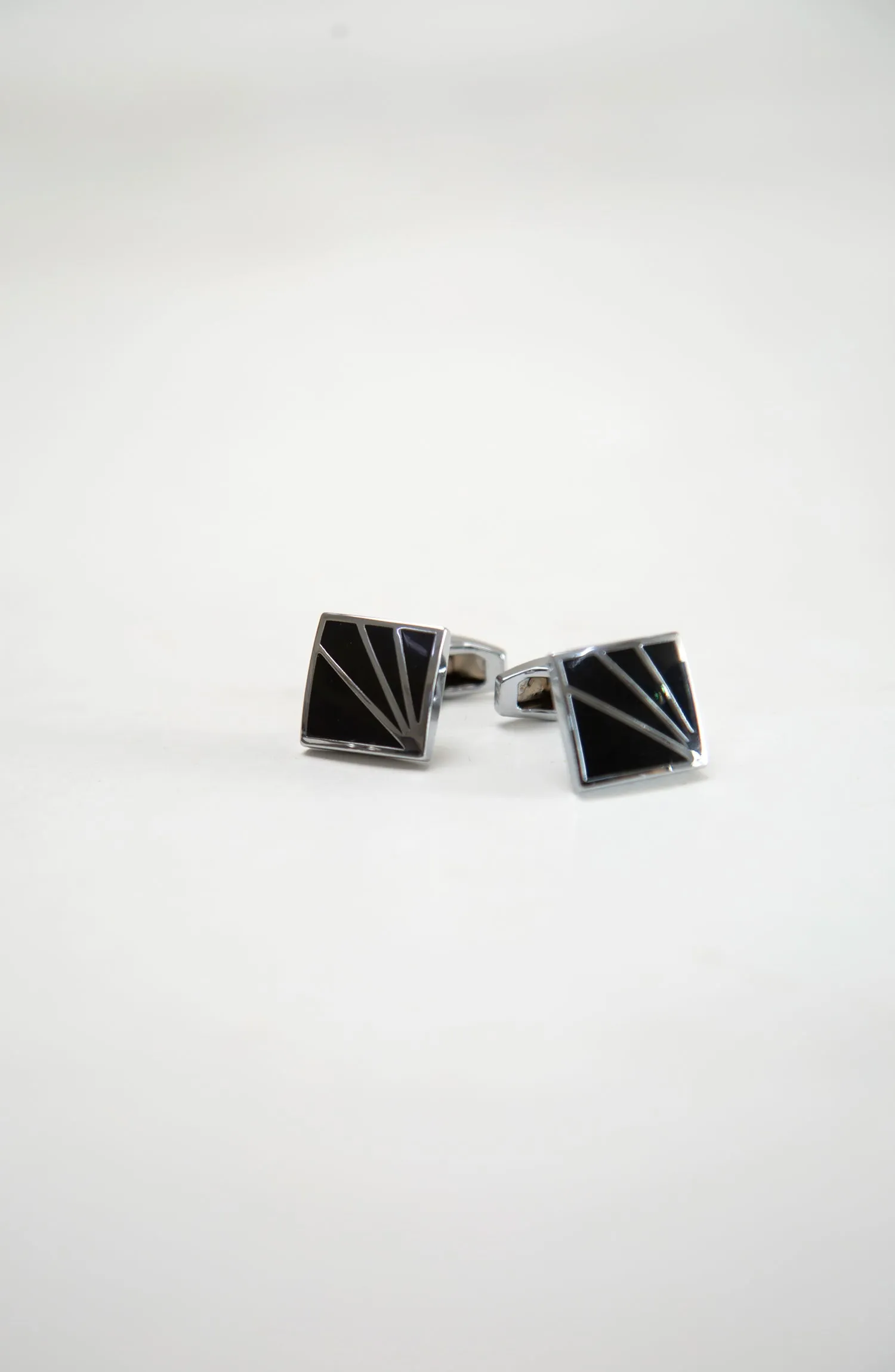 Black Silver Cufflinks