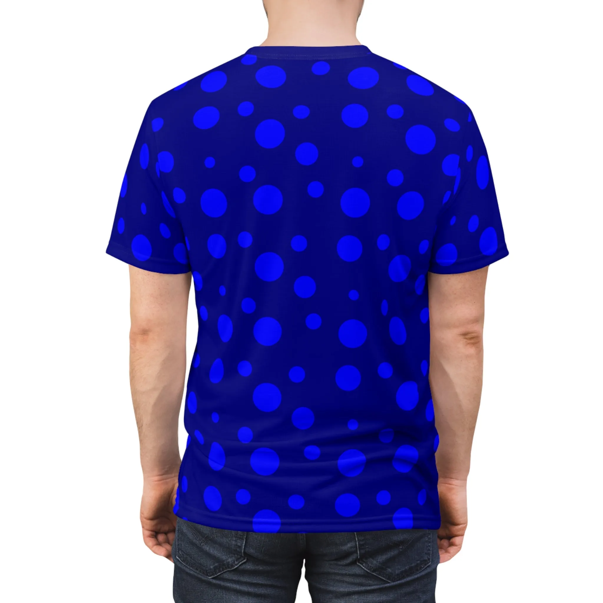 Blue Spotted Dark Blue Unisex Tee