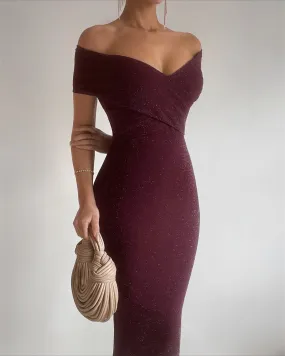 Brenda Dress-Aubergine