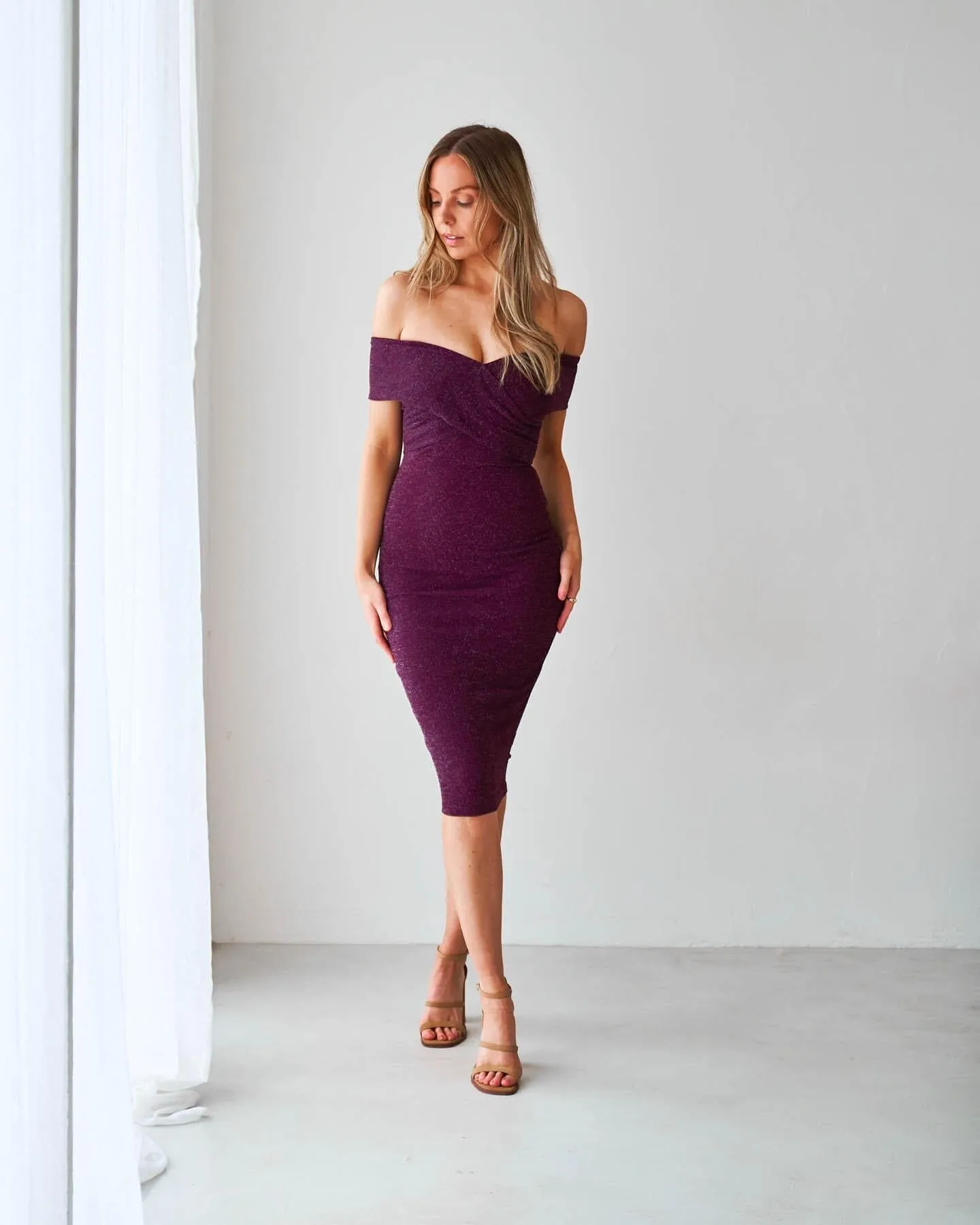 Brenda Dress-Aubergine