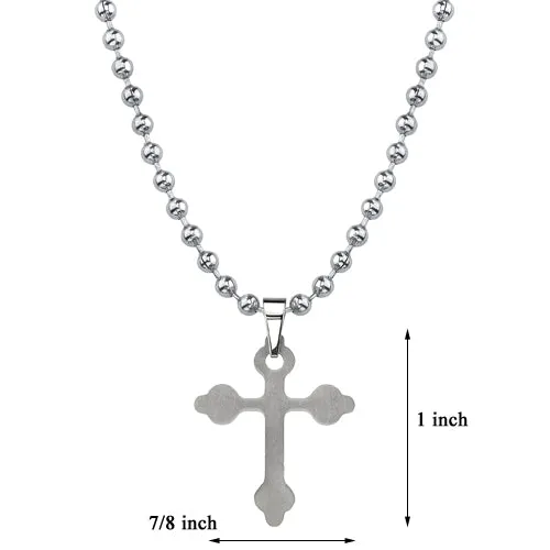 Brushed Finish Titanium Medieval Cross Pendant