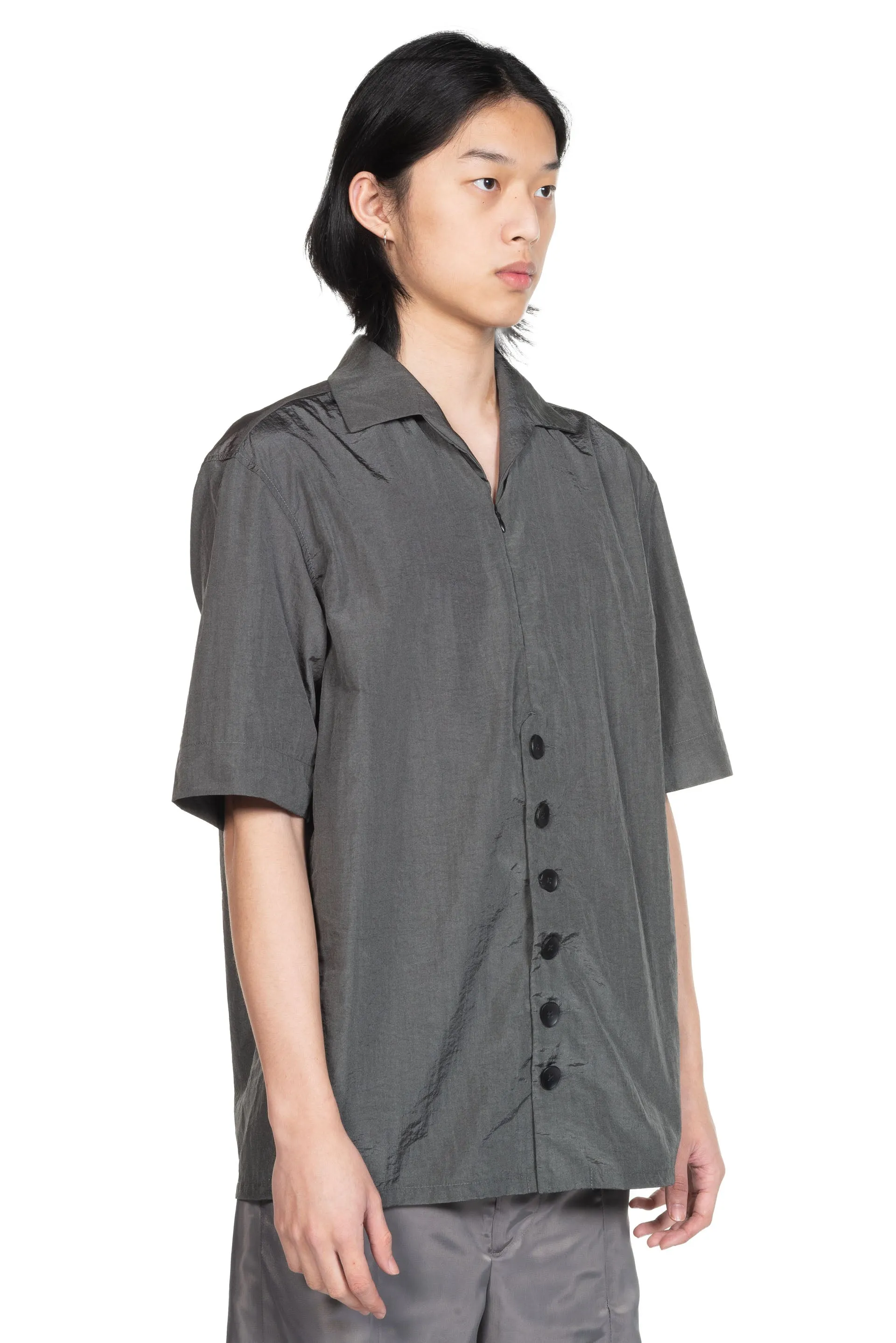 Button Zip Working Shirt Moon Mist