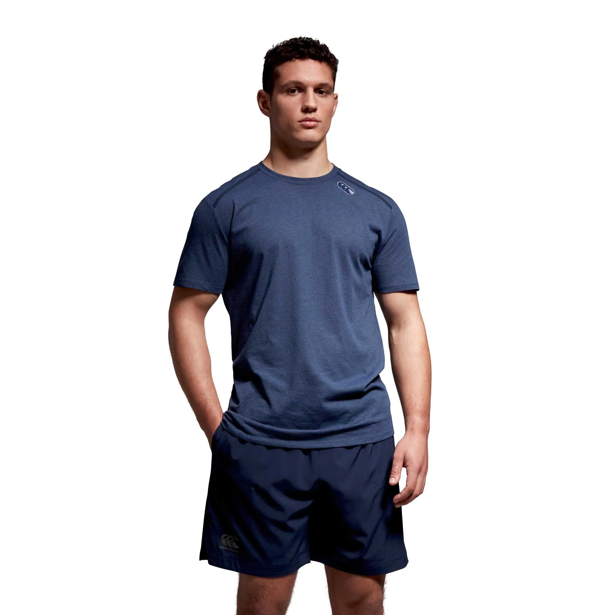 Canterbury Men's Poly Cotton Training T-Shirt  - Blue