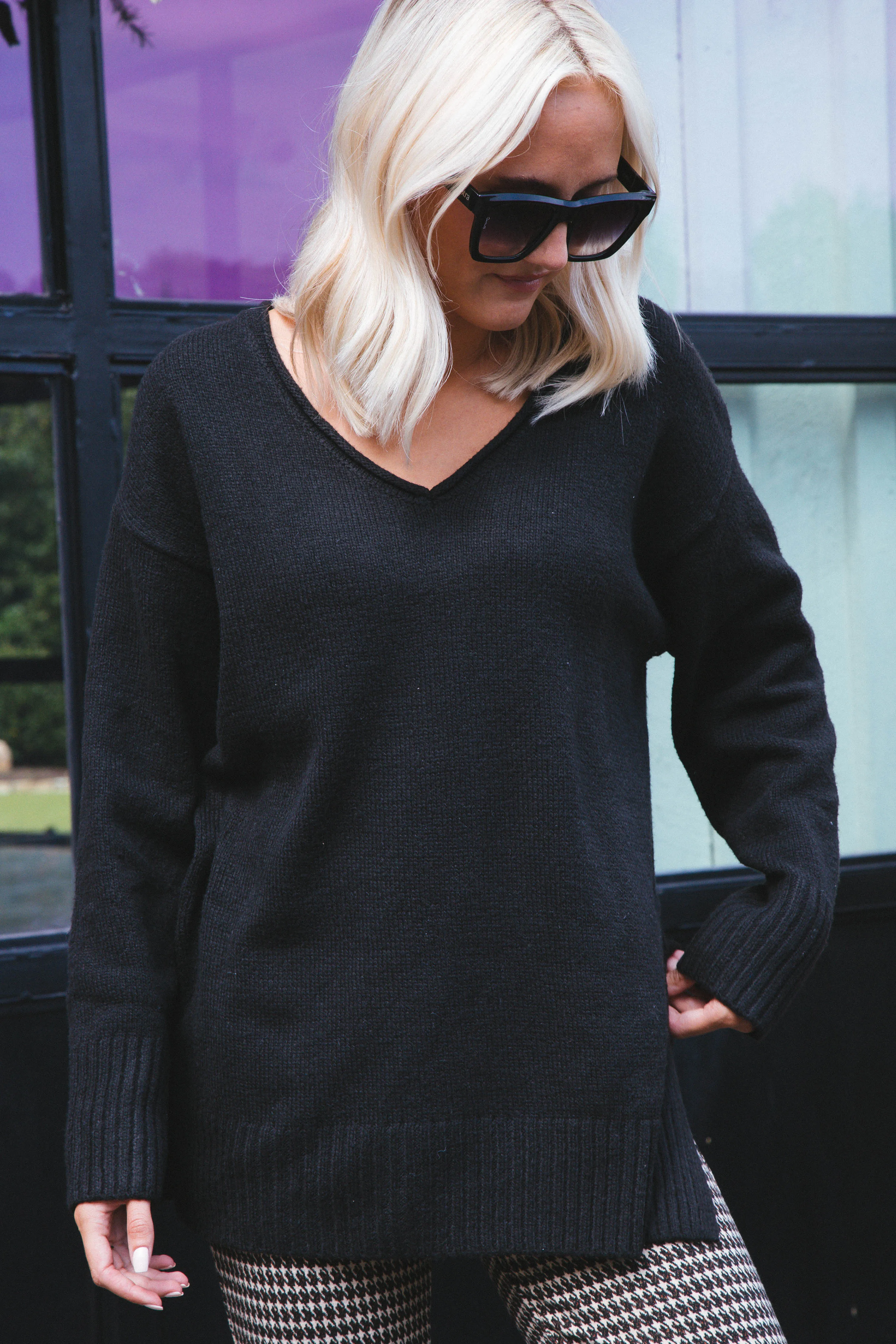 Casual Cozy V-Neck Sweater, Black | Sanctuary