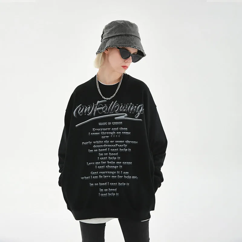 Casual direct spray printed Oversize Unisex Sweatshirt