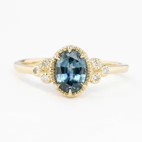 Celine Ring 0.86ct Teal Blue Montana Sapphire Ring (One of a kind)