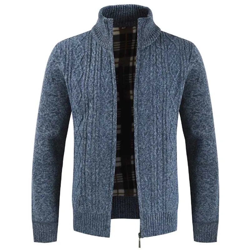 Classic Zip Closure Cardigan Navy