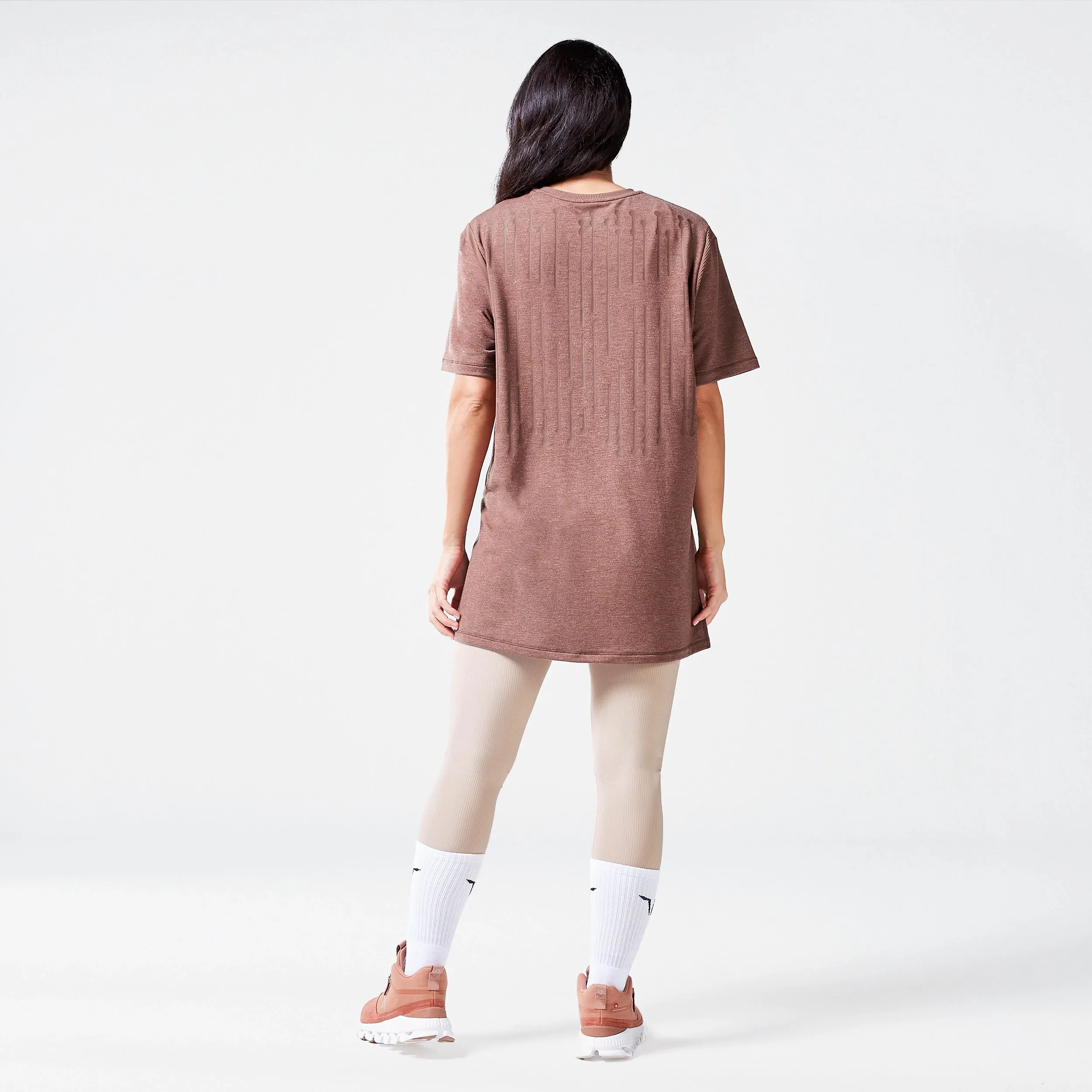 Code Oversized Drip Tee - Cappuccino Marl