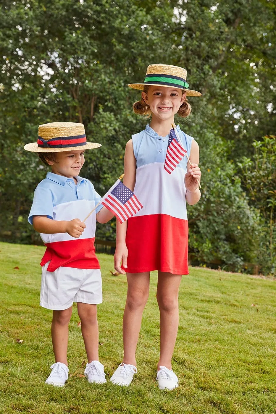 Color Block Short Sleeve Polo