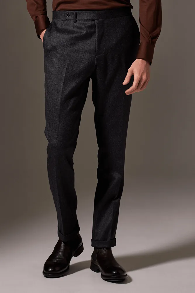 Como Trouser - Dark Grey Twill