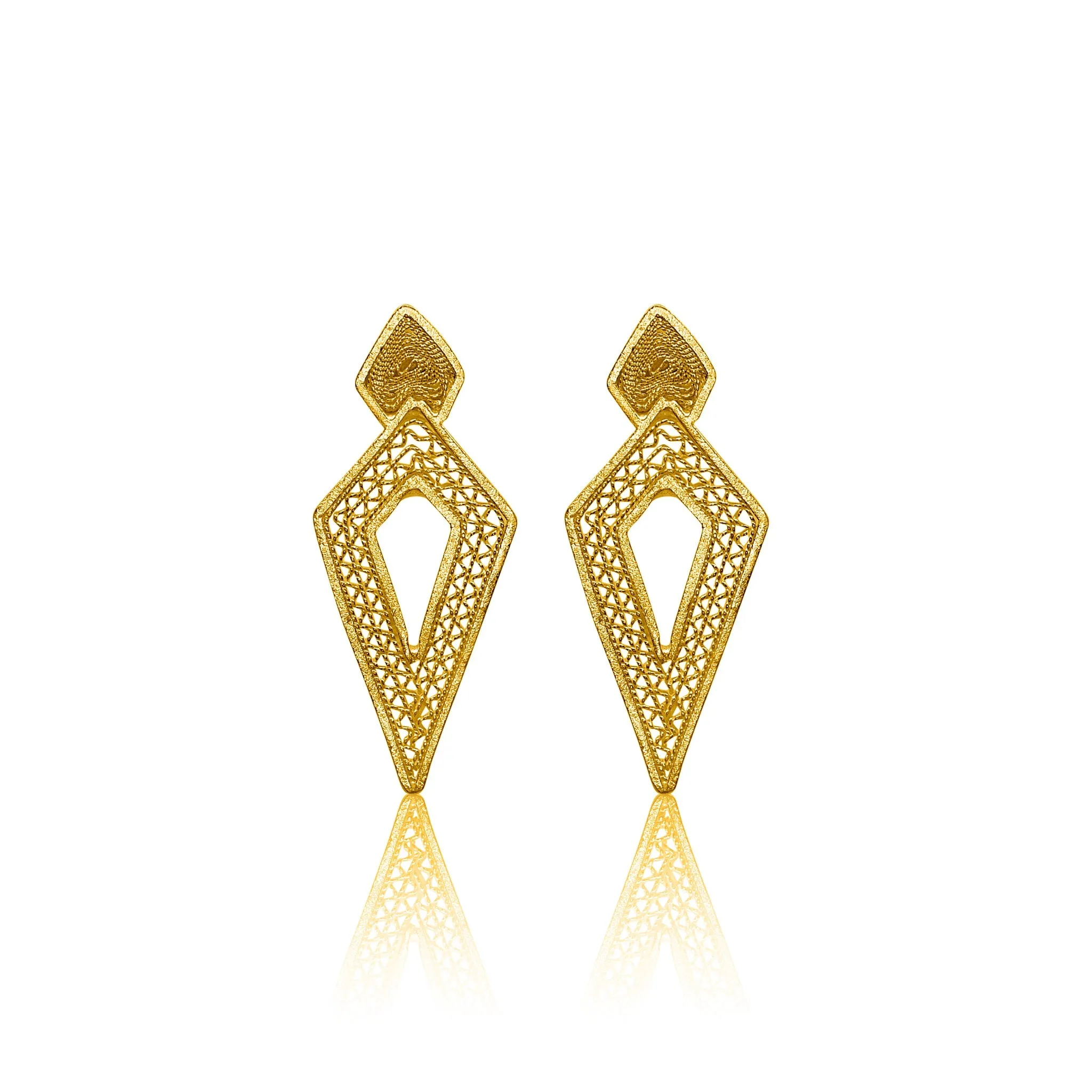 DAGA GOLD SMALL EARRINGS FILIGREE