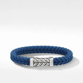 David Yurman Chevron Blue Rubber Link Bracelet