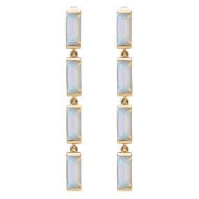 DECO MAXI BAGUETTE OPAL EARRINGS