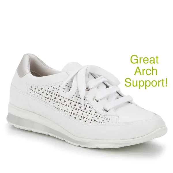 Destin White  Nubuck Lace Up Casual Shoes