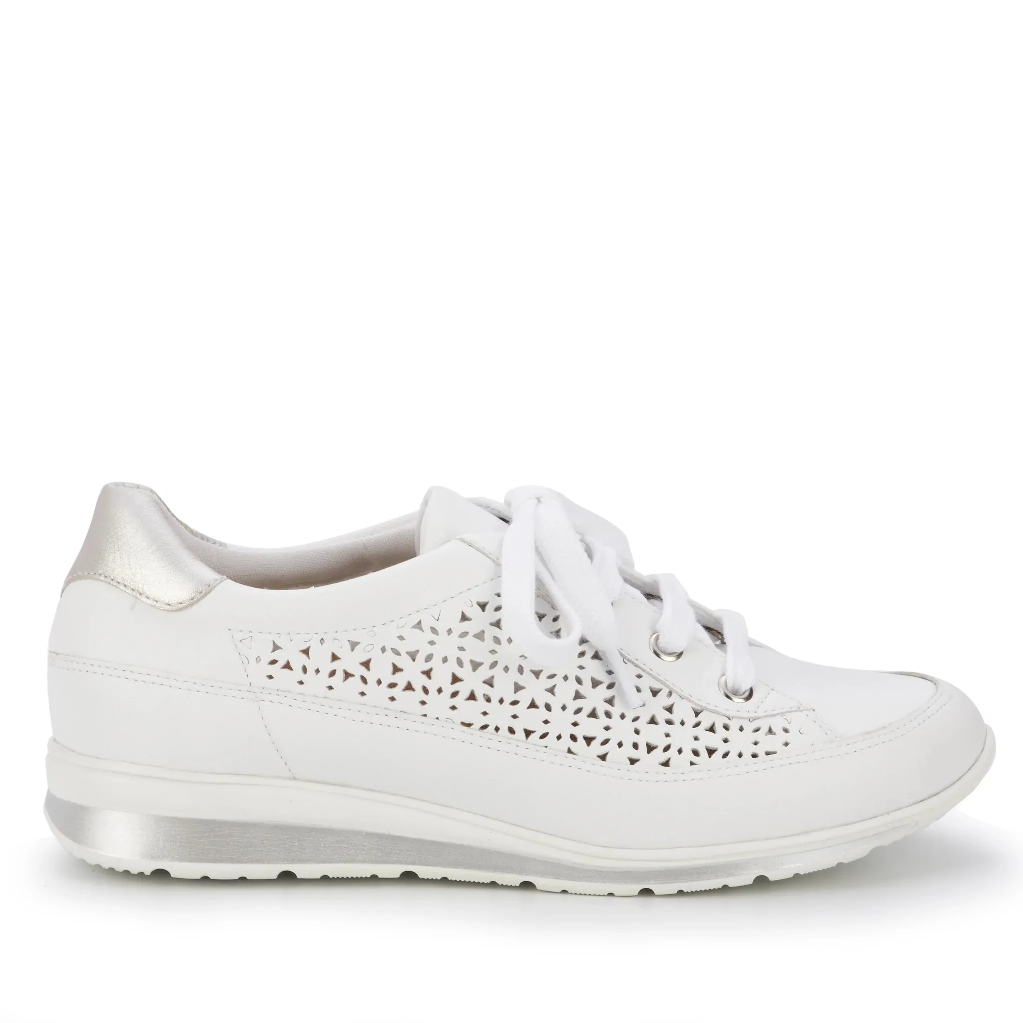 Destin White  Nubuck Lace Up Casual Shoes