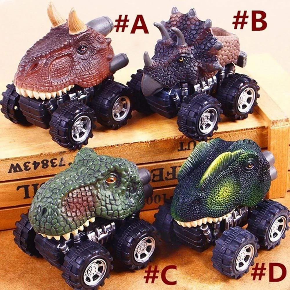 Dinosaur Toys Clockwork Pull Back  Dino Model Animal Vehicles Truck Hobby Educational Mini Kids Toys For Boys