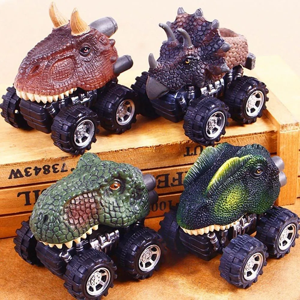 Dinosaur Toys Clockwork Pull Back  Dino Model Animal Vehicles Truck Hobby Educational Mini Kids Toys For Boys