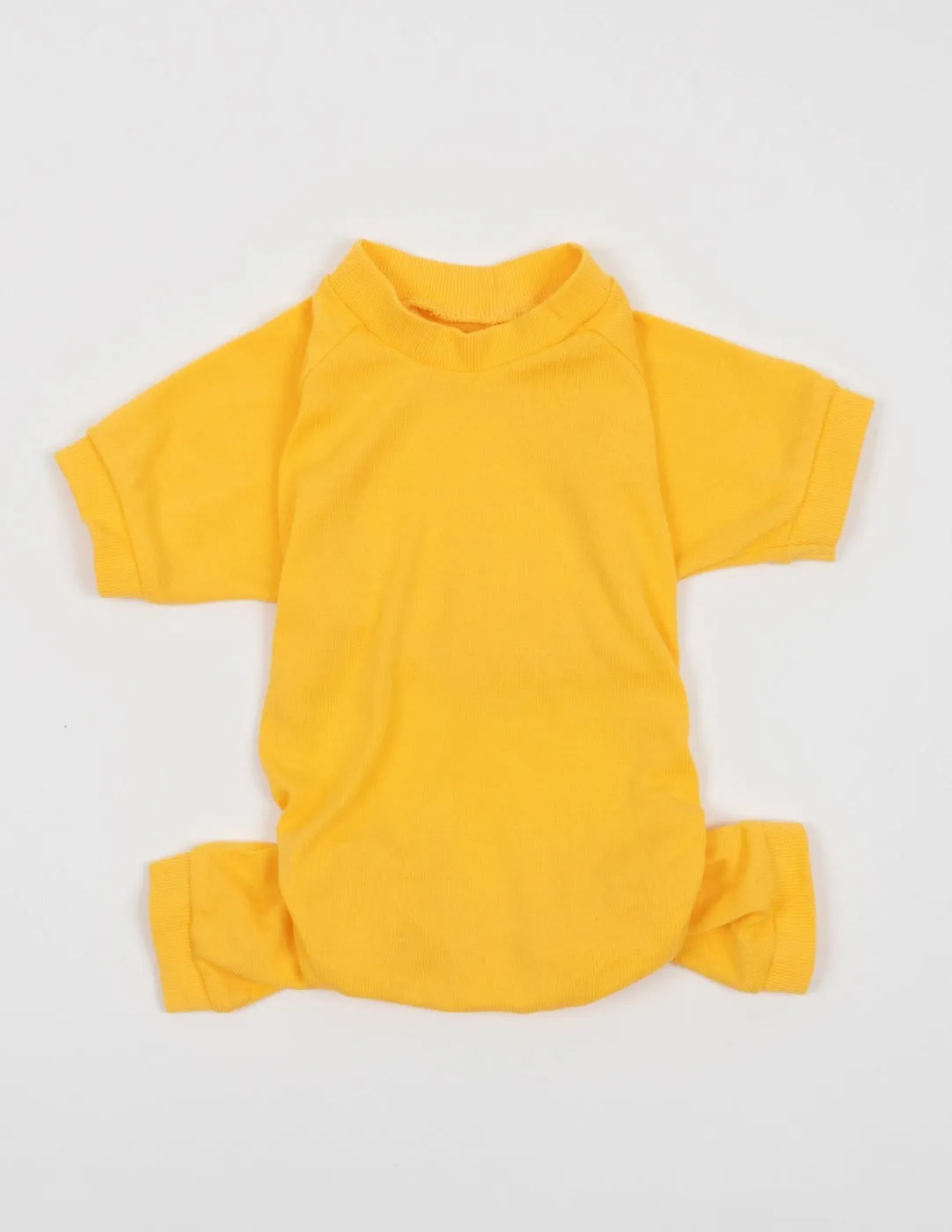 Dogs Solid Color Yellow Pajamas