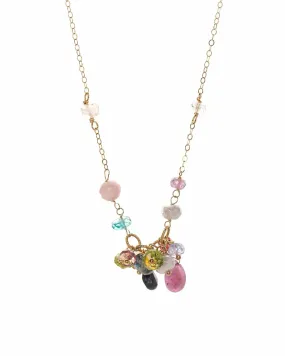 Enchanted Cluster Gold Fill Necklace