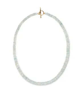 Faceted Aquamarine 14k Gold Necklace