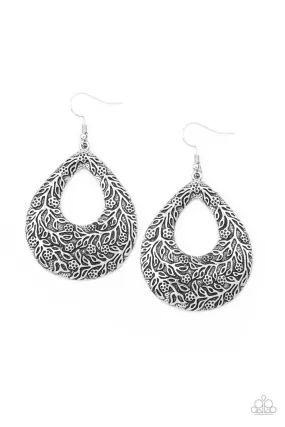 Flirtatiously Flourishing - Silver Earring