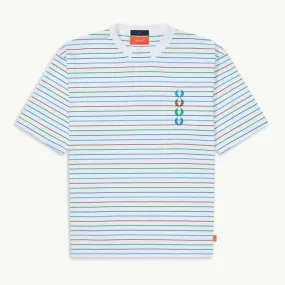 FP X BEAMS STRIPED T-SHIRT WHITE