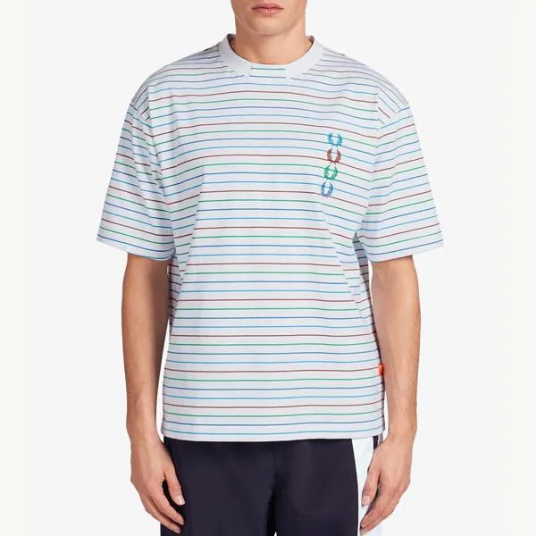 FP X BEAMS STRIPED T-SHIRT WHITE