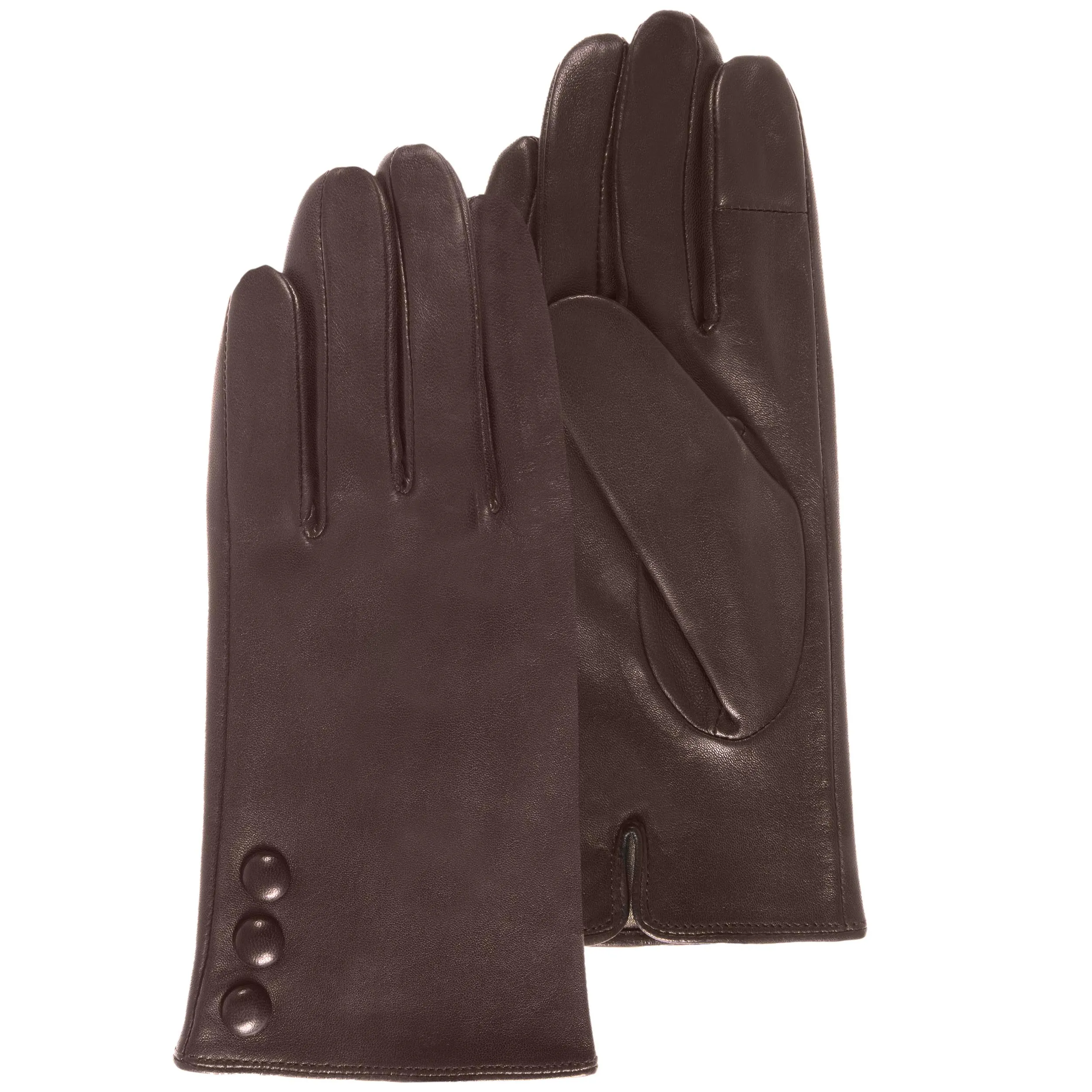 Gants Femme cuir 3 boutons Marron