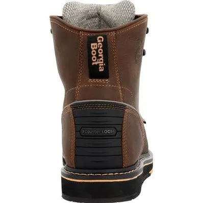 Georgia Men's Amp Lt Power 6" Wedge Comp Toe Work Boot -Brown- GB00519