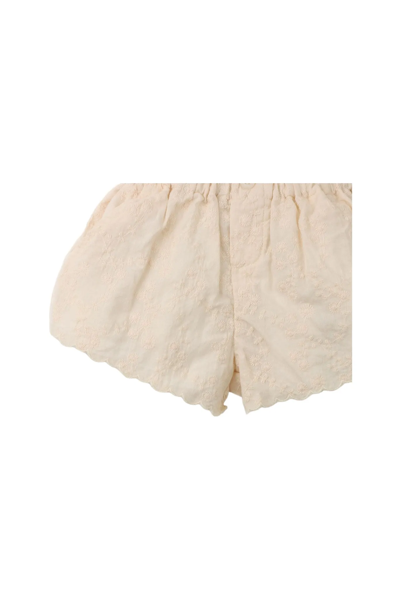 Gingersnaps Embroidered Cotton Paperbag Shorts